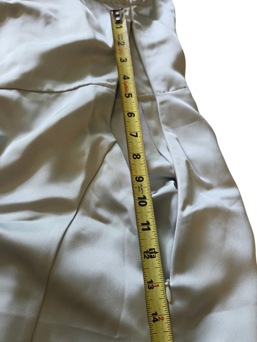 RIHOAS Sage Satin Cowl Neck Midi Dress with Side Slit - Picture 11 of 11